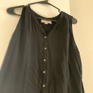 Black loft short sleeve button up